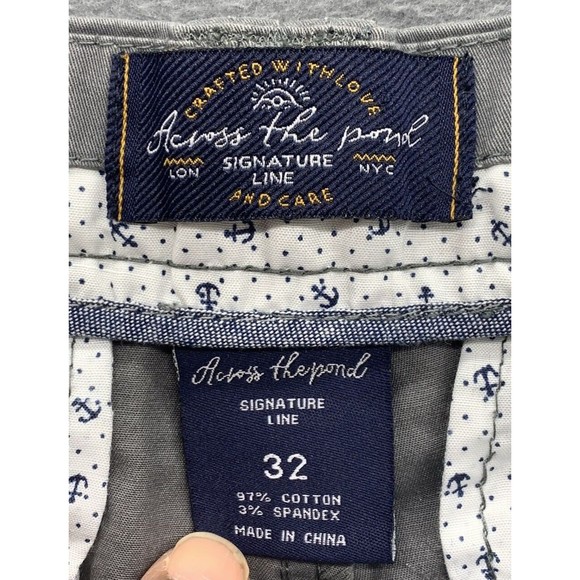 Across The Pond Bermuda Shorts Mens Size 32 Charcoal Gray Signature Line Stretch - Picture 2 of 14